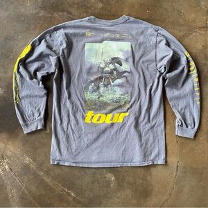 Post Malone Faded Beerbongs & Bentleys Tour 2018 Long Sleeve Grey Shirt Posty Co